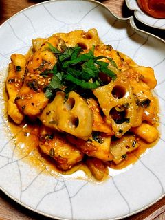 蓮根とむね肉の甘辛炒め-レシピのメイン写真