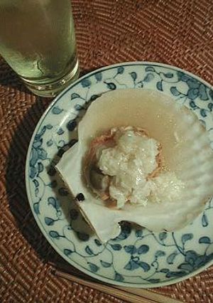 活ホタテの紹興酒蒸し ネギ塩油ソース-レシピのメイン写真