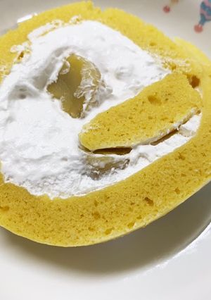 保育園おやつ＊かぼちゃと栗のロールケーキ-レシピのメイン写真