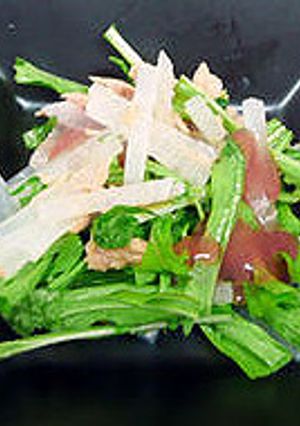 減塩　水菜のさっぱりサラダ（腎臓）-レシピのメイン写真