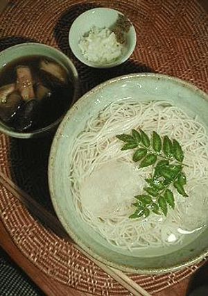 茄子と油揚げの素麺　柚子胡椒風味-レシピのメイン写真