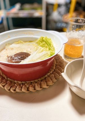 簡単！しょうが・豆乳鍋（豚バラ・白菜）♪-レシピのメイン写真