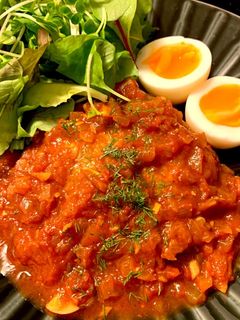 トマトの煮込みハンバーグ-レシピのメイン写真
