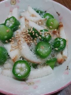 山芋とおくらの和え物-レシピのメイン写真