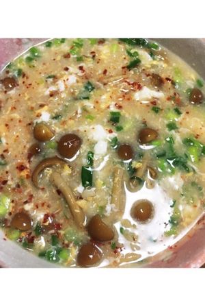 なめこの豆板醤雑炊-レシピのメイン写真