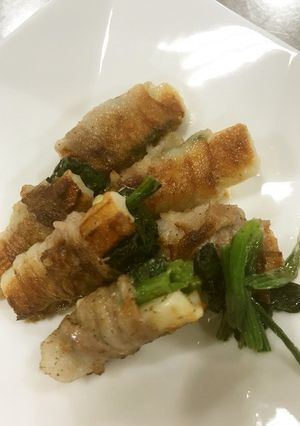 ほうれん草のちくわ豚バラ巻【JA福岡市】-レシピのメイン写真