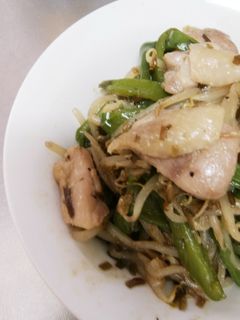 鶏肉とピーマンもやしの塩炒め-レシピのメイン写真