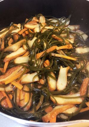 切り昆布とさつま揚げの炒め煮-レシピのメイン写真
