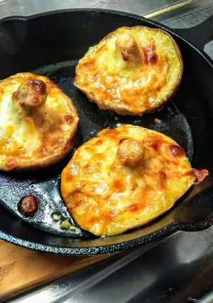 スキレットで☆わさびチーズしいたけ焼き-レシピのメイン写真