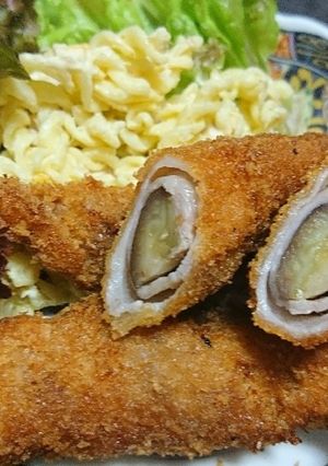 豚バラ茄子の巻き巻きフライ-レシピのメイン写真