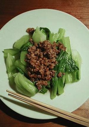 チンゲンサイとβ東肉味噌-レシピのメイン写真