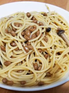 納豆としめじの和風パスタ-レシピのメイン写真