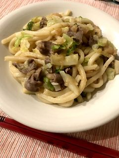 砂肝の焼うどん-レシピのメイン写真