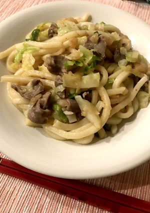 砂肝の焼うどん-レシピのメイン写真
