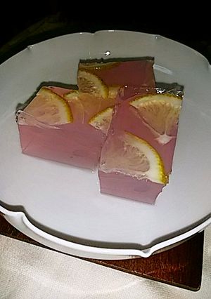 水前寺菜の色活用ゼリー-レシピのメイン写真