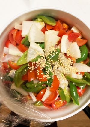 レンジ干し大根と丸ごとピーマンの和え物-レシピのメイン写真
