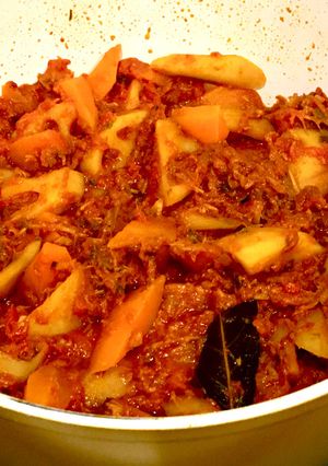 根菜とツナのトマト煮込み-レシピのメイン写真