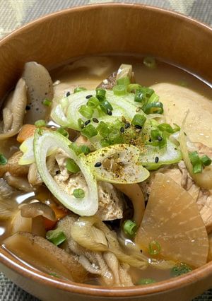 邪道の鶏肉入りけんちん汁-レシピのメイン写真