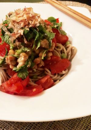 簡単!柚子ネバネバ蕎麦-レシピのメイン写真