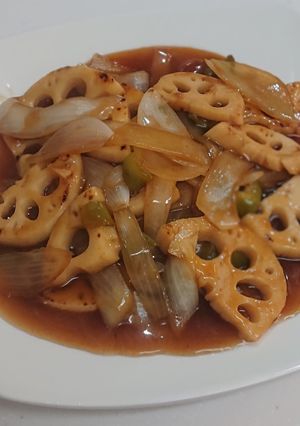 ☆蓮根の黒酢あんかけ-レシピのメイン写真