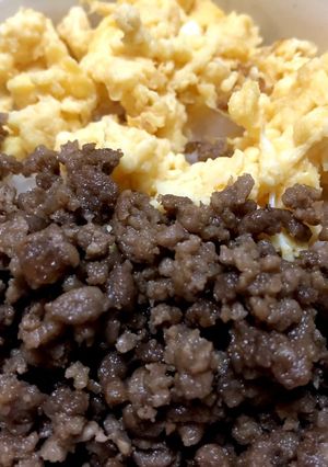 2色そぼろ丼-レシピのメイン写真