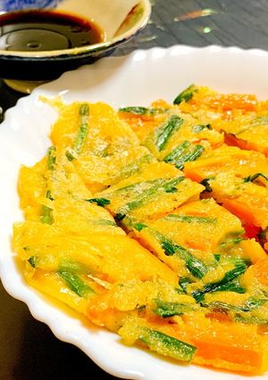 短時間でモチモチ野菜たくさんチヂミ-レシピのメイン写真