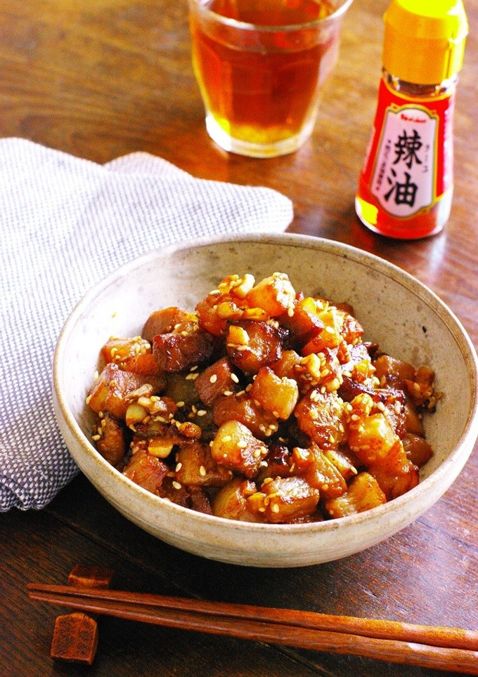 中華風の焼き焦がし大根と豚肉の炒め煮-レシピのメイン写真