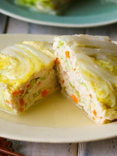 液塩で白菜と鶏ひき肉の重ね蒸し☀-レシピのメイン写真