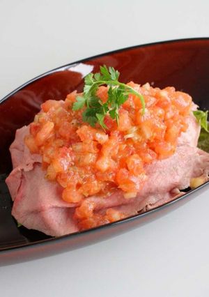 牛しゃぶと角切りトマトのサラダ-レシピのメイン写真