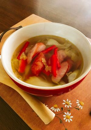 冷凍食品♡野菜スープ（ソーセージ）-レシピのメイン写真