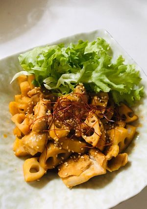 簡単☆鶏肉と蓮根の甘辛炒め-レシピのメイン写真