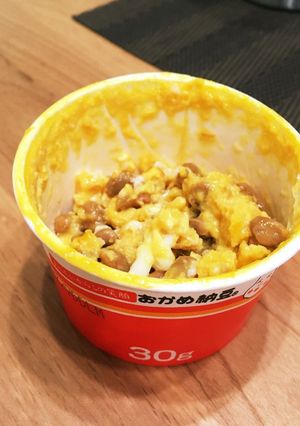 ズボラ飯　納豆カップスクランブルエッグ-レシピのメイン写真
