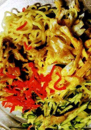 しゃぶしゃぶの残りでゴマだれ冷やし中華-レシピのメイン写真