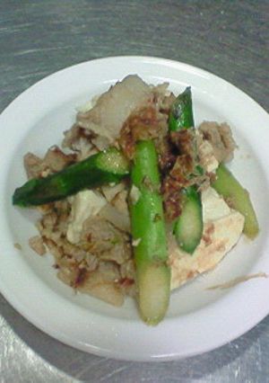 豆腐とアスパラの炒め物♪-レシピのメイン写真
