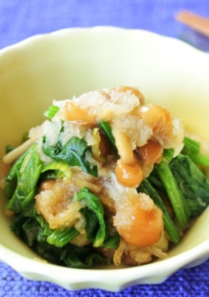 なめこと青菜のおろし和え-レシピのメイン写真