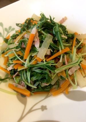 水菜とベーコン、大根、人参の煮浸し♪-レシピのメイン写真