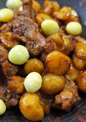 鶏肉と栗のちょいから煮込み-レシピのメイン写真