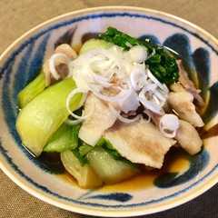 รูปของ 青梗菜の豚バラ煮