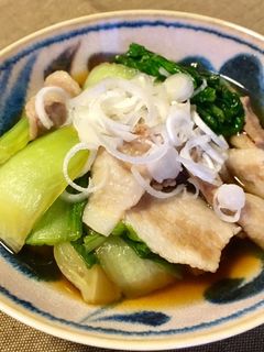 青梗菜の豚バラ煮-レシピのメイン写真