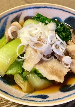 青梗菜の豚バラ煮-レシピのメイン写真