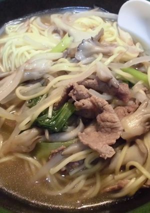 牛肉舞茸もやしの酸辣湯風ラーメン-レシピのメイン写真