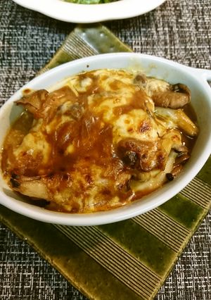 牛巻きとキノコのカレーチーズ焼き-レシピのメイン写真