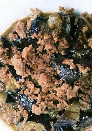 なすと豚挽き肉の甘辛煮-レシピのメイン写真