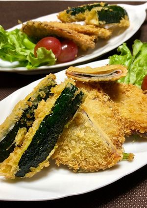 カレー味ズッキーニのフライ＊盛り合わせ-レシピのメイン写真