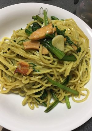 ほうれん草とベーコンのにんにくパスタ-レシピのメイン写真