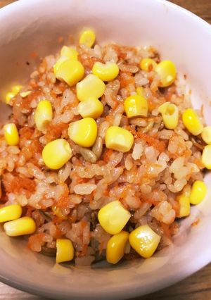 腸まで届くおろし人参とコーンの炊込みご飯-レシピのメイン写真