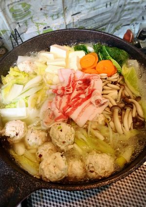 白だしで鶏団子鍋-レシピのメイン写真