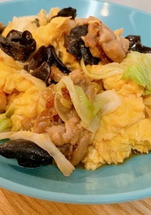 キクラゲ・卵・豚肉の炒め物-レシピのメイン写真