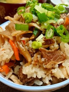 牛肉ときのこの炊き込みご飯-レシピのメイン写真