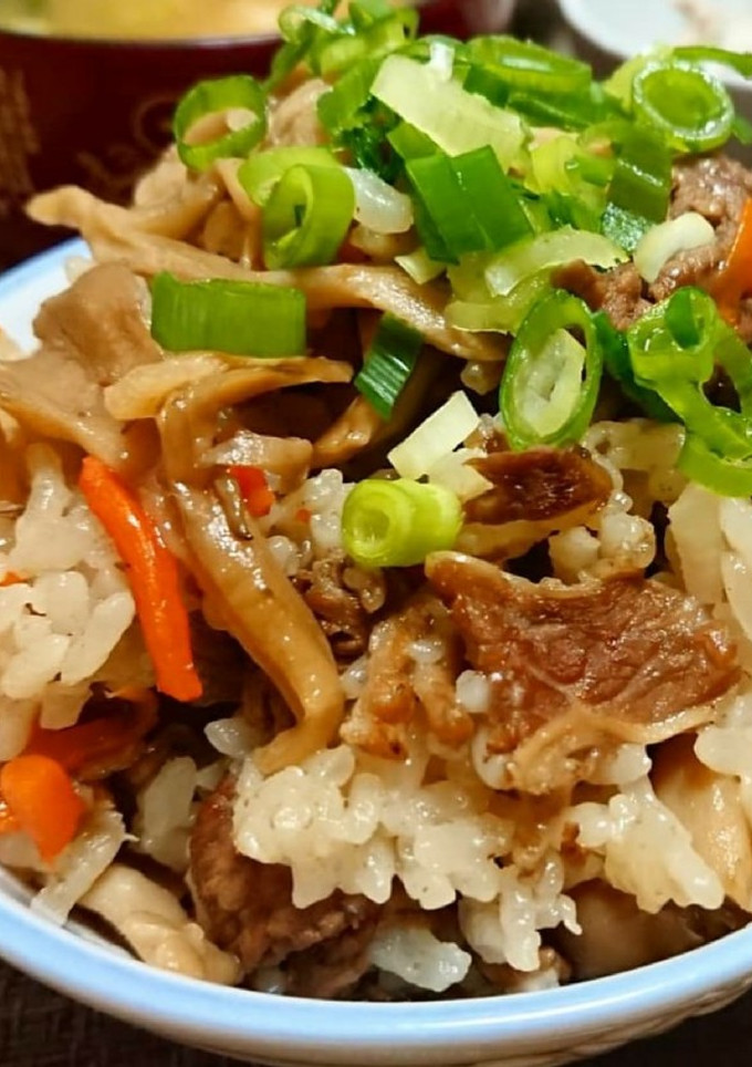 牛肉ときのこの炊き込みご飯-レシピのメイン写真